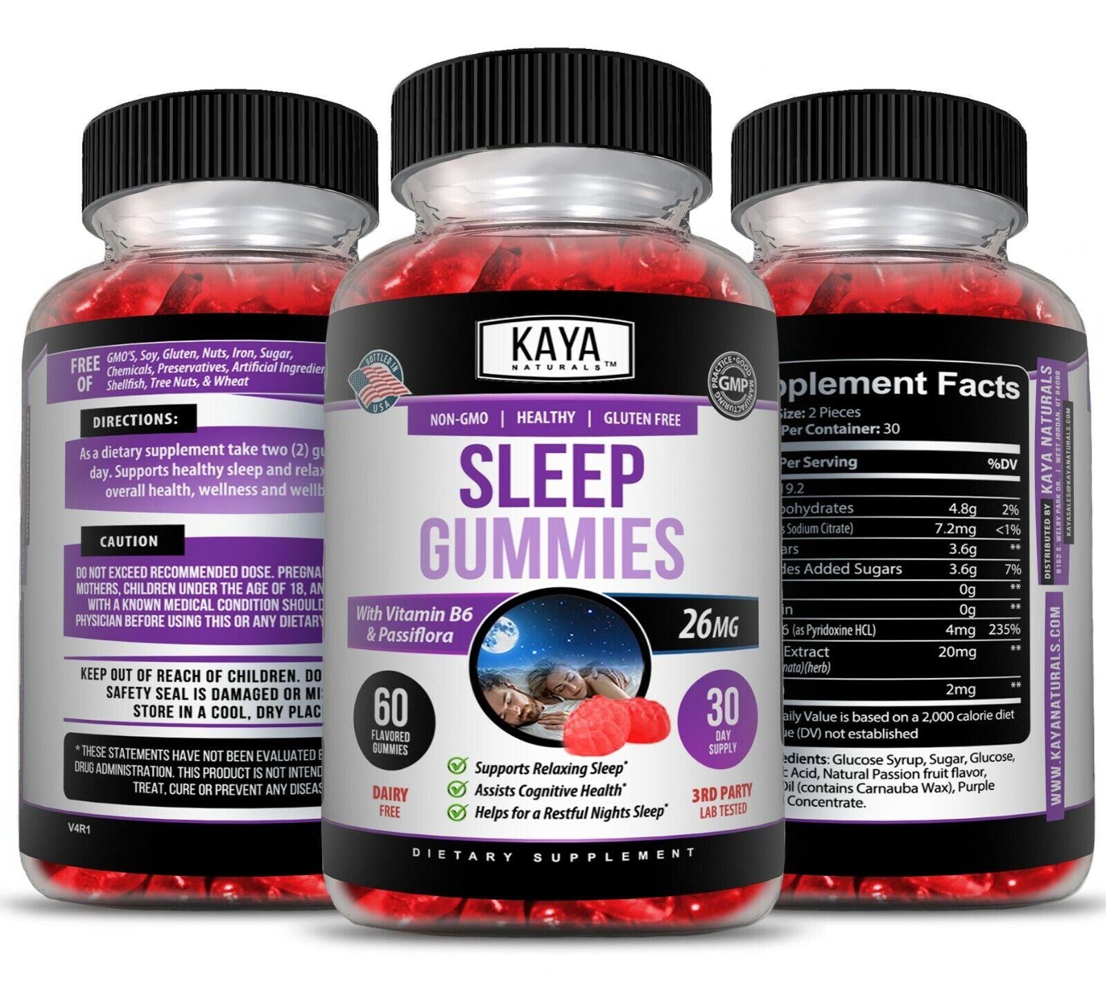 (2 Pack) Sleep Gummies 60Ct, Fall Asleep Fast & Stay Asleep, Sleep Supplement