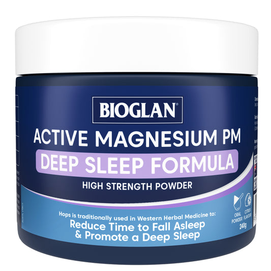 Bioglan Active Magnesium PM Deep Sleep Formula Powder 240G Promote Deep Sleep