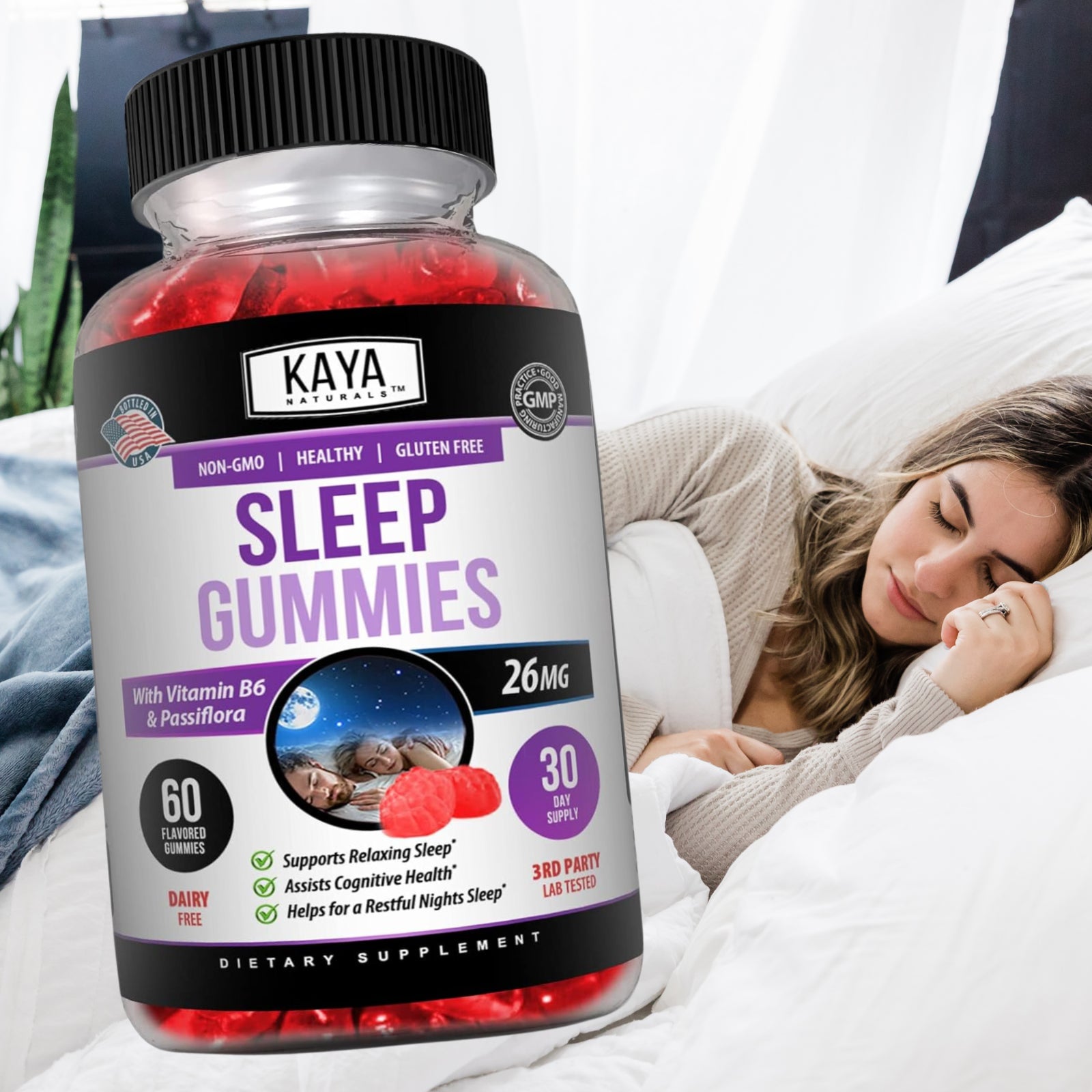 (2 Pack) Sleep Gummies 60Ct, Fall Asleep Fast & Stay Asleep, Sleep Supplement