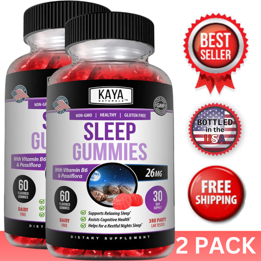 (2 Pack) Sleep Gummies 60Ct, Fall Asleep Fast & Stay Asleep, Sleep Supplement