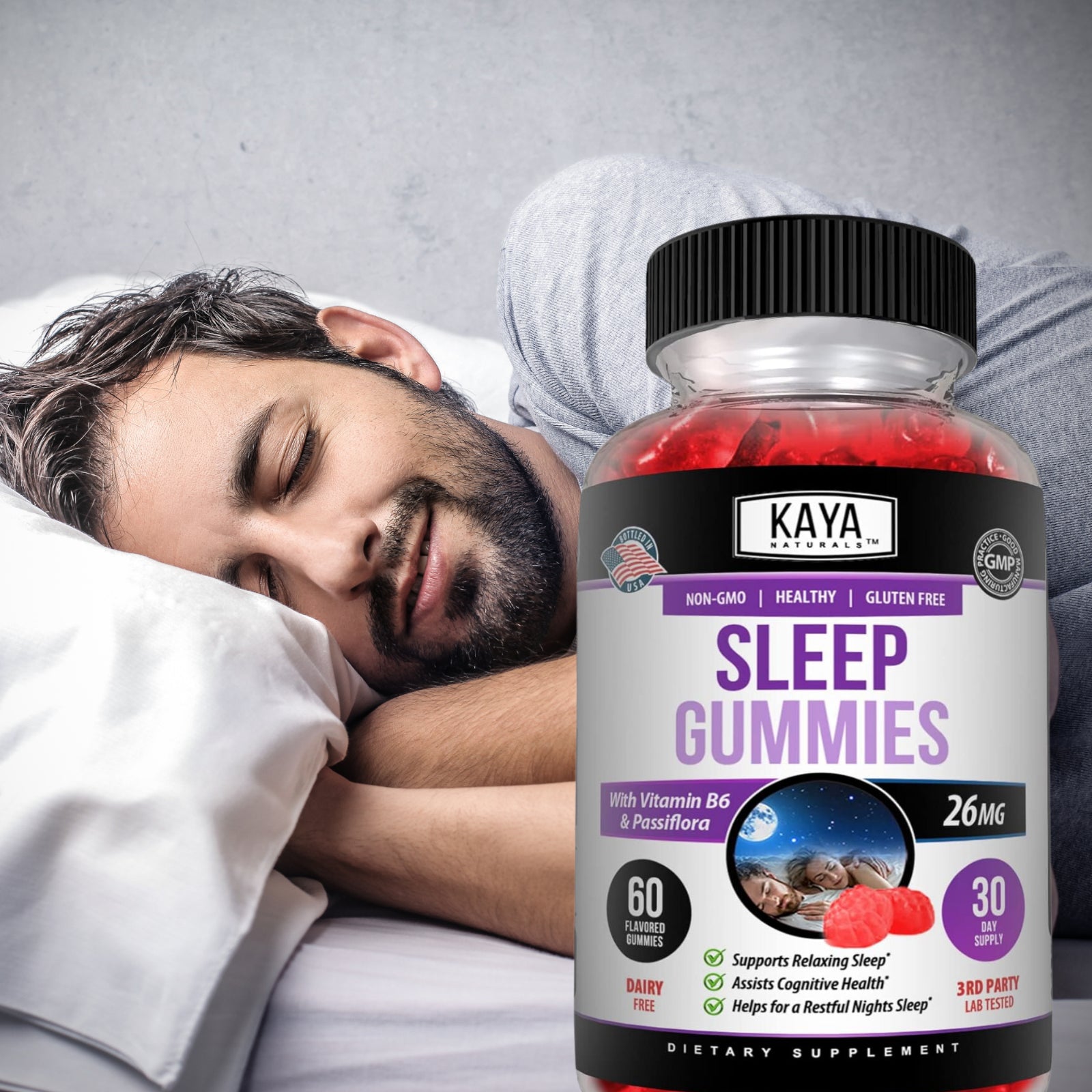 (2 Pack) Sleep Gummies 60Ct, Fall Asleep Fast & Stay Asleep, Sleep Supplement