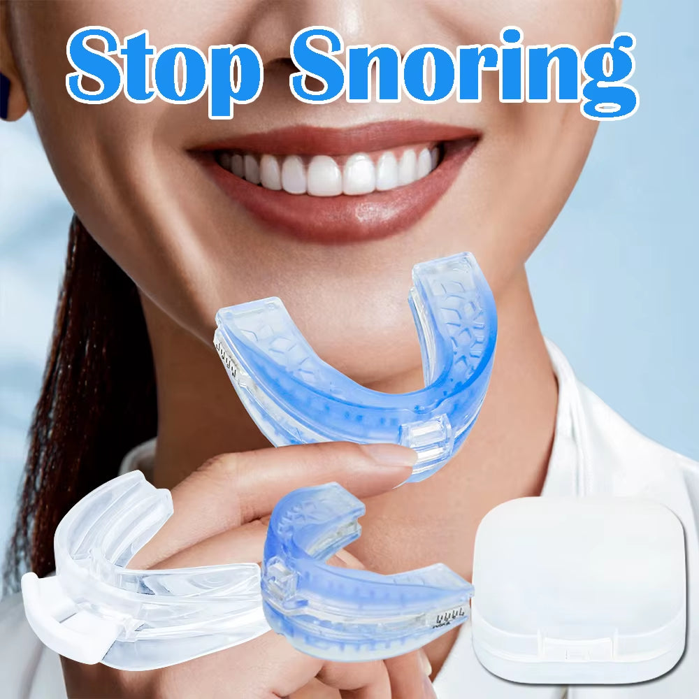 Anti Snoring Silicone Mouthpiece Sleep Earplugs Improve Sleep anti Teething Grinding Sleep Aid anti Snoring & Apnea Device