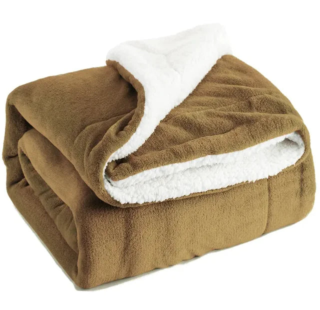 Cozy Sherpa Lamb Fleece Blanket