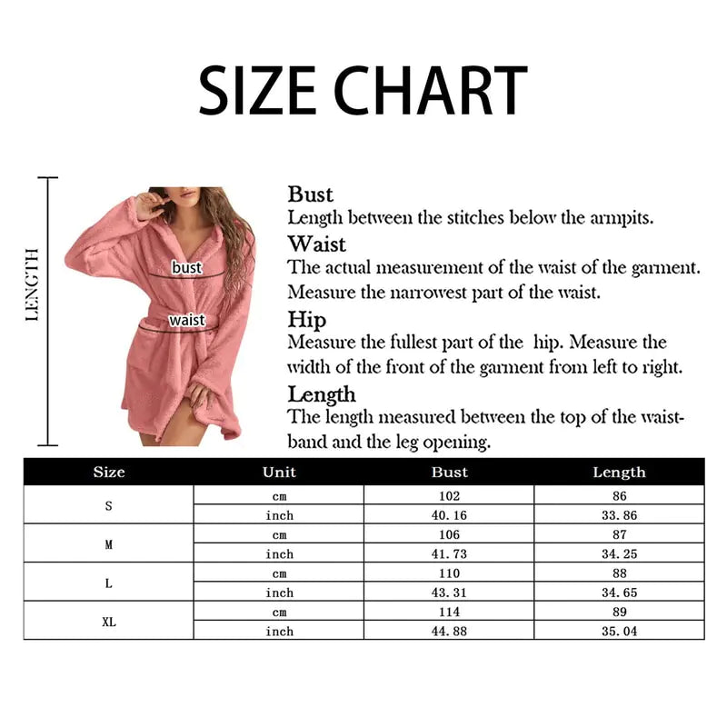 Short Women's Hooded Bathrobe