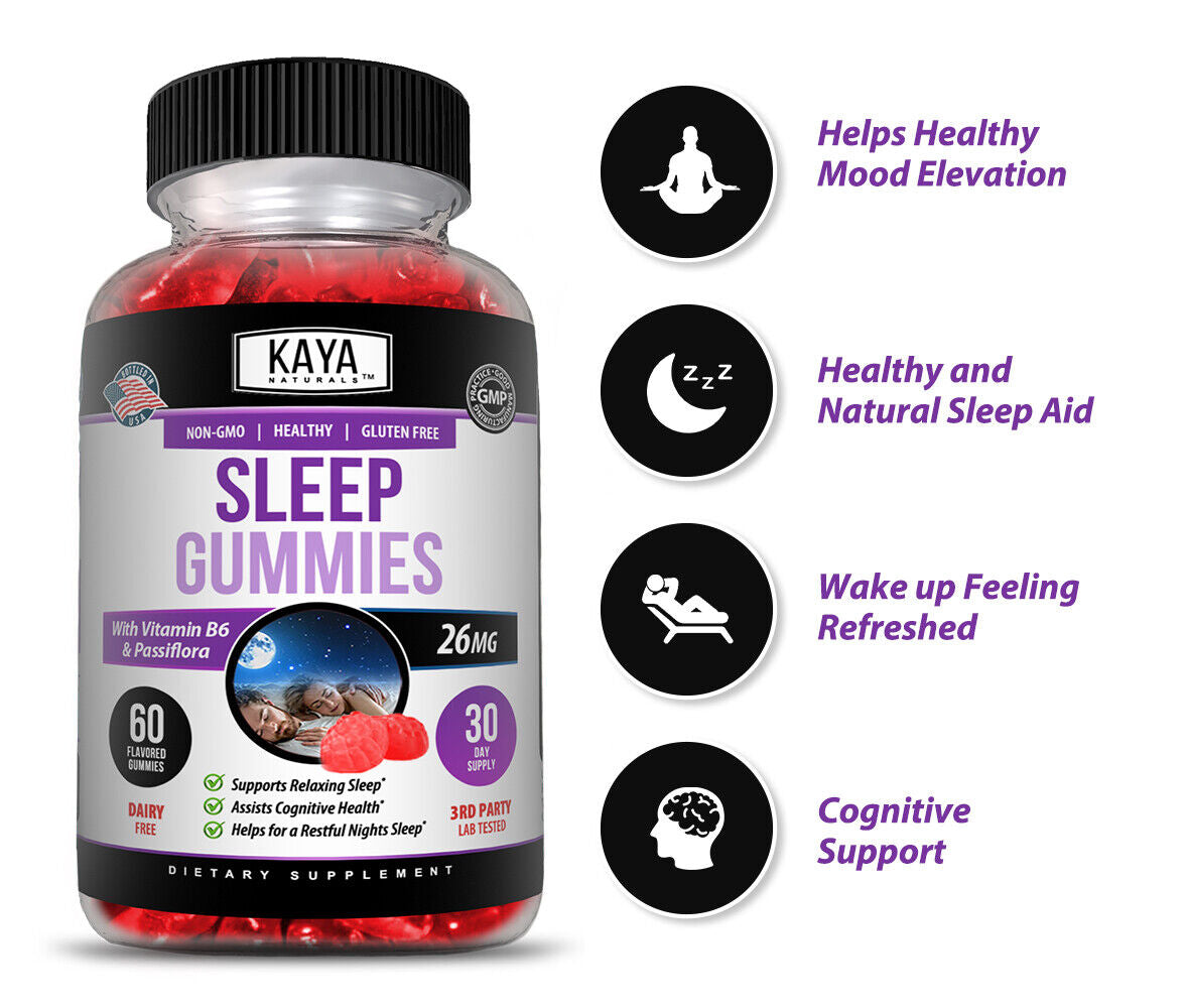 (2 Pack) Sleep Gummies 60Ct, Fall Asleep Fast & Stay Asleep, Sleep Supplement