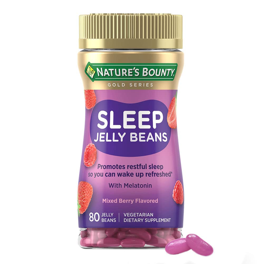 Sleep Jelly Beans with Melatonin, Mixed Berry, 80 Jelly Beans