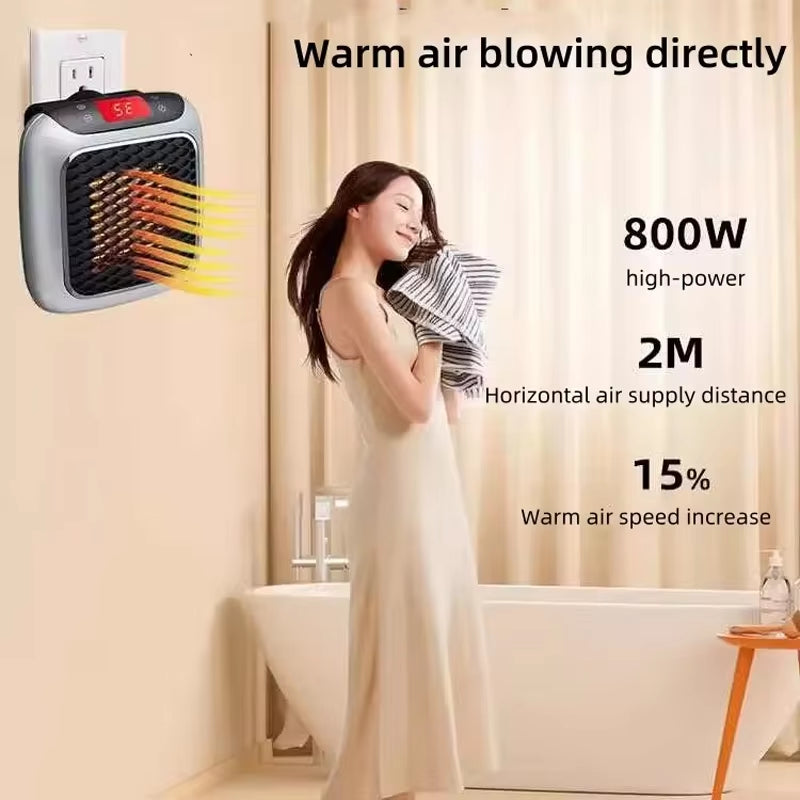 Remote Control Portable Heater Bedroom Living Room Electric Hand Warmer Wall Mounted Bathroom Space Heater EU US Plug