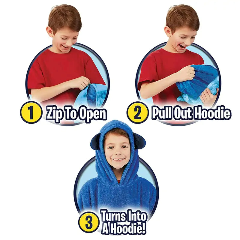 Kids Pets Blanket Hoodie